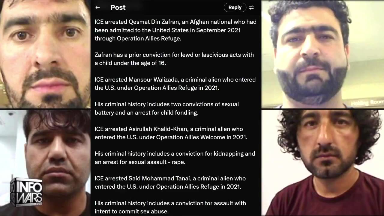 ICE arrests multiple Afghan nationals committing heinous crimes on US soil