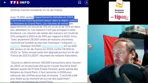 L'immobilier S'effondre a Paris , Et On Se Demande Pourquoi !