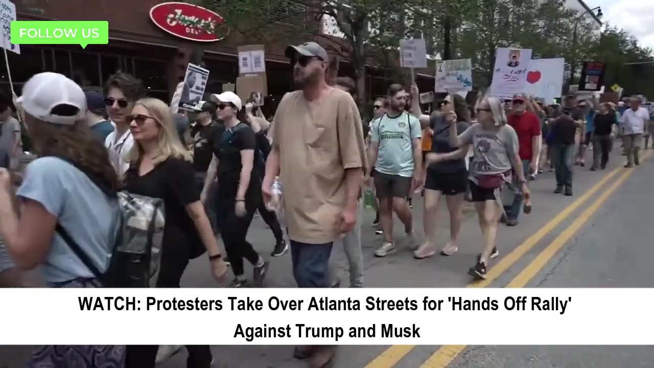 "Atlanta Protests: 'Hands Off' Trump & Musk"