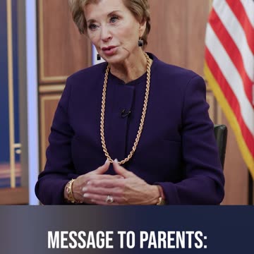 "Be Involved": Linda McMahon's Message to Parents of Students