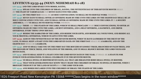Feast of Tabernacles 9-13-25