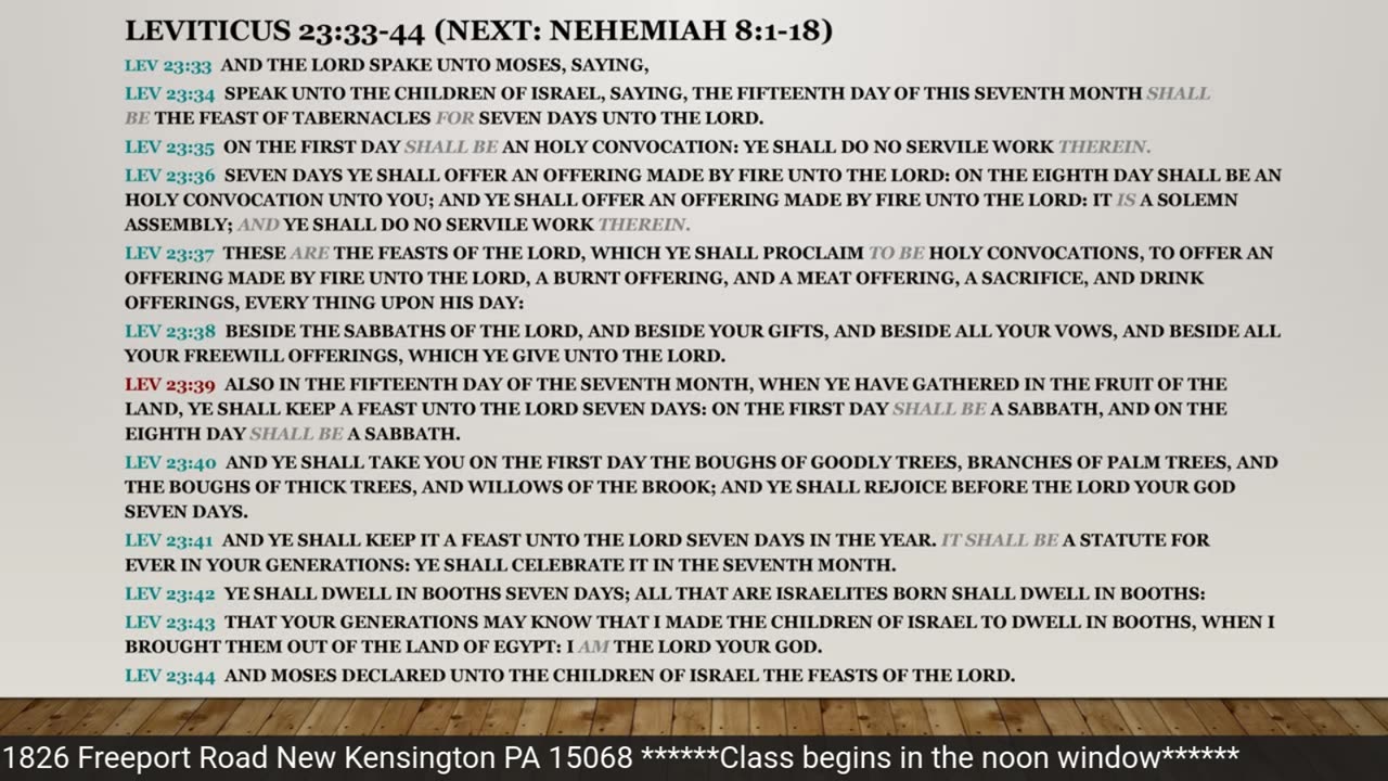 Feast of Tabernacles 9-13-25