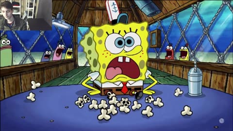 Outtake #3111 Of SpongeBob SquarePants Attempts Popcorn Eating Challenge Fake Funny Parody Animated