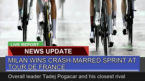 Milan Wins Crashmarred Sprint at Tour De France