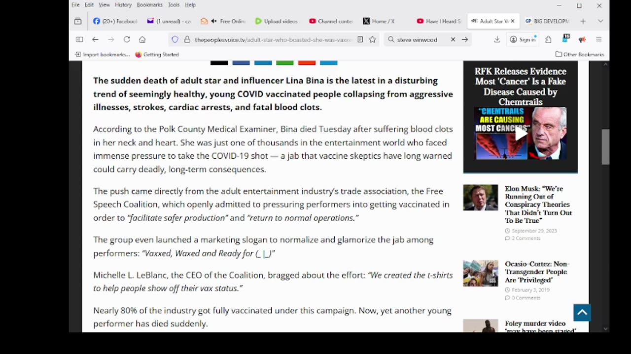 Adult Star Who Boasted She Was ‘Vaxxed, Waxed & Ready For (_|_)’ Suffers Fatal Cardiac Blood Clot