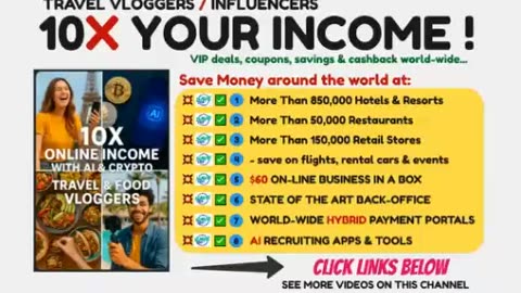 SAVE CLUB - TRAVEL & FOOD VLOGGERS 10X YOUR INCOME USING AI & CRYPTO (JOIN NOW) TOP TEAM ROB BUSER