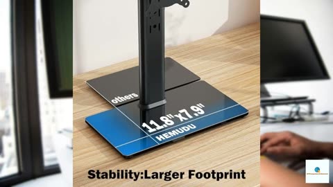 Single LCD Computer Monitor Free-Standing Desk Stand Mount Riser for 13 inch to 32 inch sc