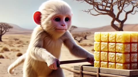 Grand mother and Monkey