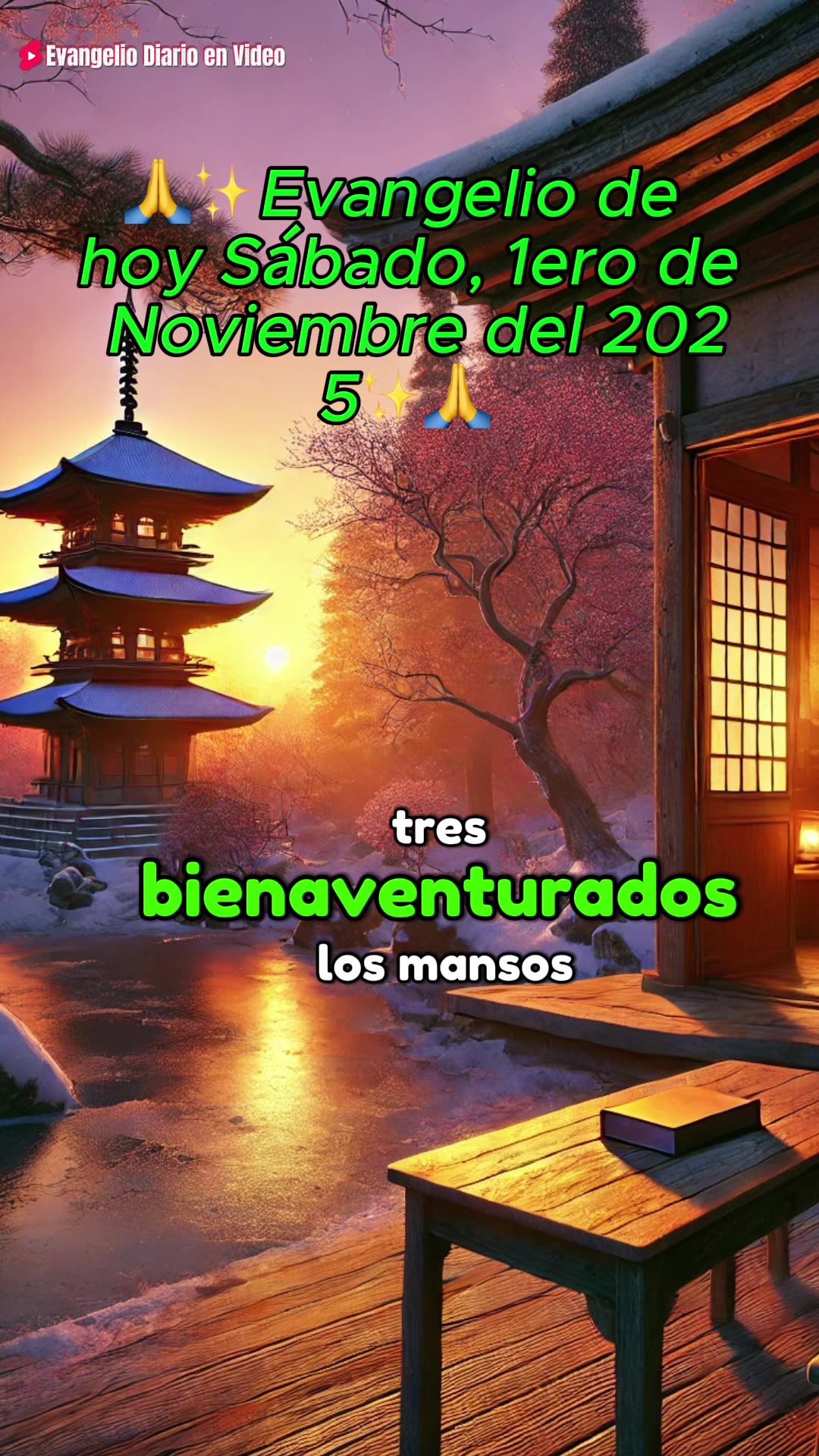 🙏✨Evangelio de hoy Sábado, 1ero de Noviembre del 2025✨🙏