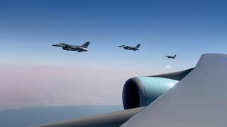 Air Force One is on its way from Qatar!