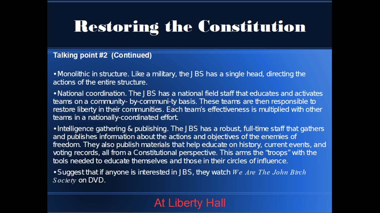 Introduction to the Constitution, Class 28, by the Grumpy Old Vet