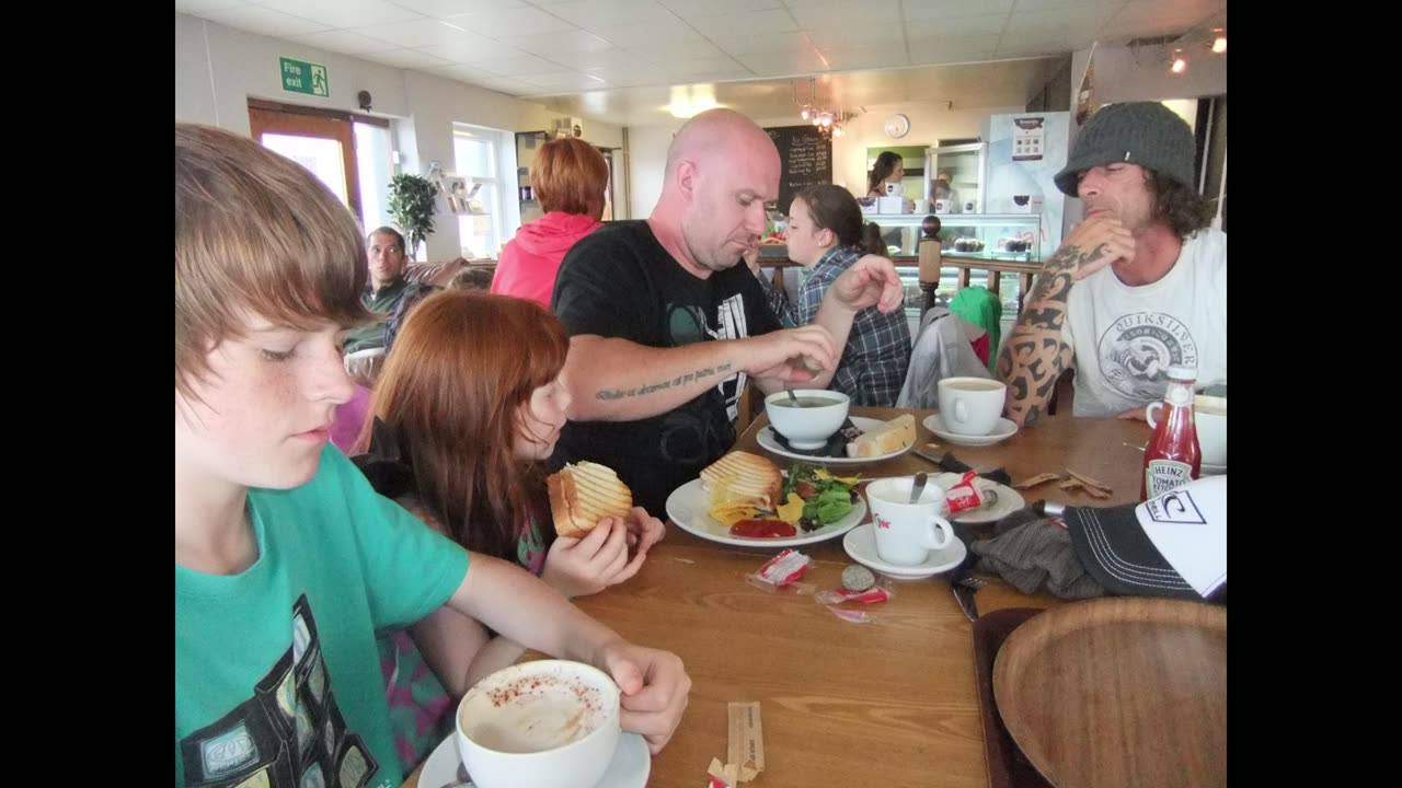 Mark Clark Portrush with family & friends walking around, Benone, Portstewart, UK, Ireland 2017/2025