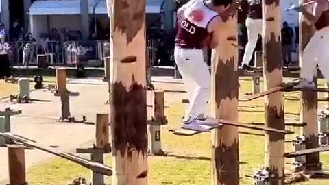 Wood chopping competition in Australia