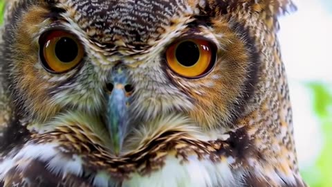 Nature’s Gaze: Ultra-Macro Owl Eye in the Forest