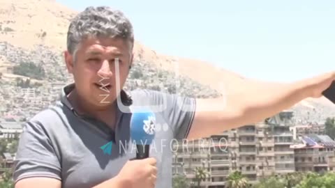 The moment of the Israeli attack on Damascus during the broadcast of the correspondent