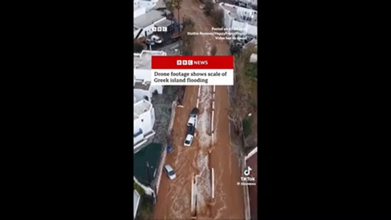 Greek Island flooding ..