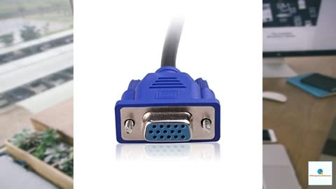 Cable Matters 2-Pack 1ft Full HD 1080P VGA Splitter Cable (VGA Y Cable) for Screen Duplica