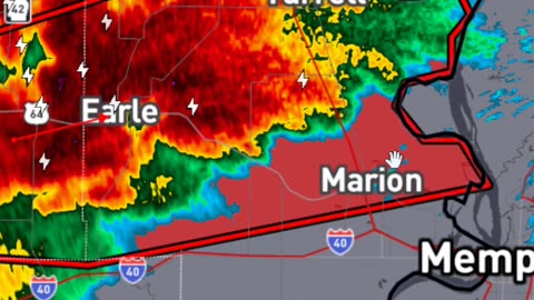 🚨 Tornado Warning – Memphis TN in the Path of Dangerous Storm #shorts #memphis #tornadowarning