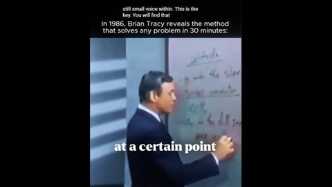 Brian Tracy Reveals a Method that Solves Any Problem We Have. - cir. 1986