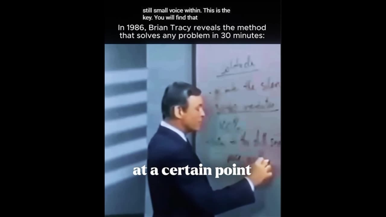 Brian Tracy Reveals a Method that Solves Any Problem We Have. - cir. 1986