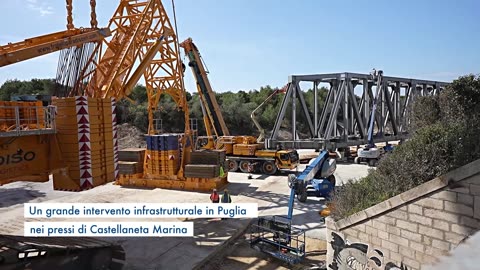Treni, linea Taranto-Potenza: varato il ponte ferroviario interamente d'acciaio sul fiume Lato