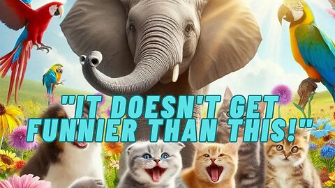 "Don't drink water while watching. Trust me. 😂🐴🐘💦"