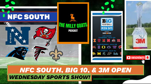 NFC South Tour, B1G/ACC Media Day Chirps, Top NFL Rosters, & 3M Open