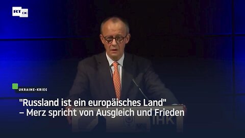Merz spricht von Ausgleich und Frieden