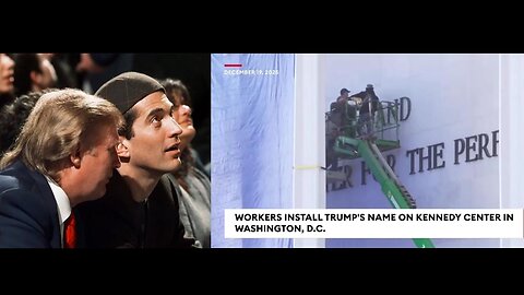 It’s Happening- Workers install President Trump's name to the Kennedy Center in D.C.
