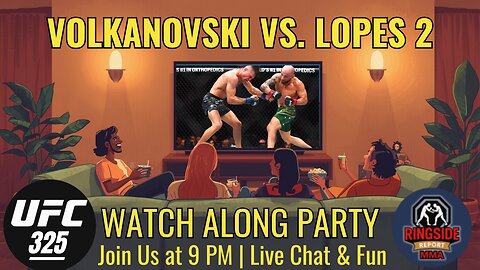 UFC 325 LIVE WATCHALONG! Volkanovski vs. Lopes 2 + Hooker vs. BSD