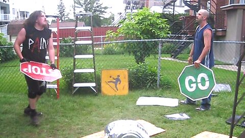 Innovator VS Phill Knoxx - CHW Backyard Wrestling Match