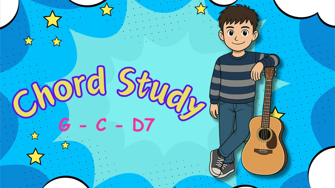Chord Study G-C-D7 Beginning Guitar