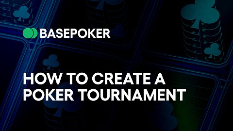 How to create a poker tournament