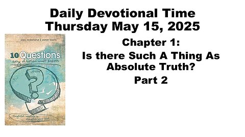 Daily Bible Study for May 15, 2025