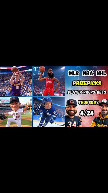 🔥 9 BEST MLB Picks Today Thursday 4/24/25 | ⚾️ MLB Props | 🏀 NBA PROPS | ⛸️ NHL PRIZEPICKS