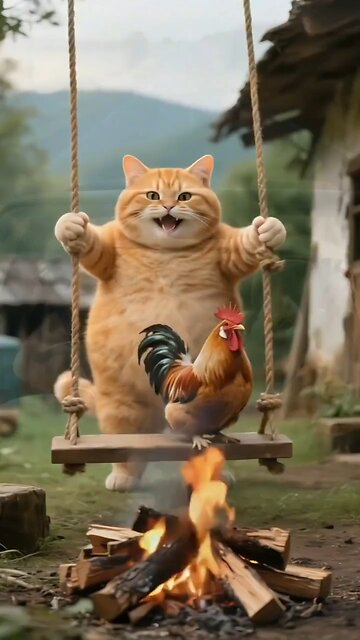 cat vs hen