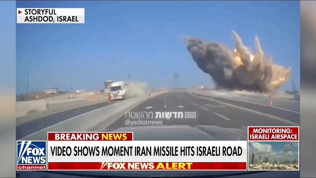The Moment Iran Missle Strikes Israeli Road, IDF Destroys Iranian Fighter Jets