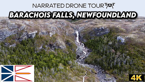 💦 Barachois Falls, Burnt Islands, Newfoundland and Labrador 🌊 4K Drone