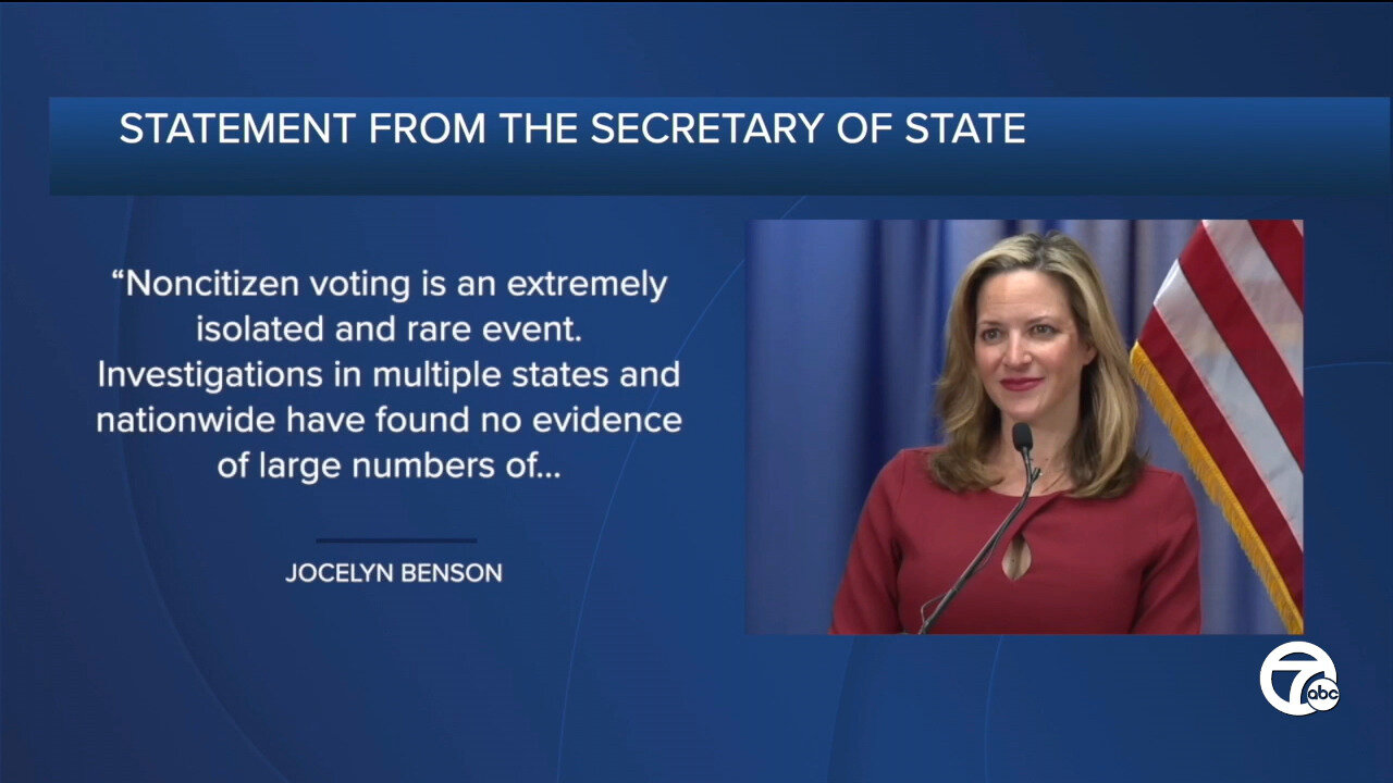 Michigan Secretary Of State's Claim There's 'No Evidence' Of Non-Citizen Voting Aged Badly FAST