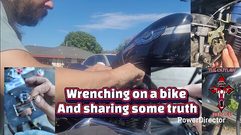 A Day in the life of a Biker: Wrenching on a bike And sharing some truth #theoutlawpreacher