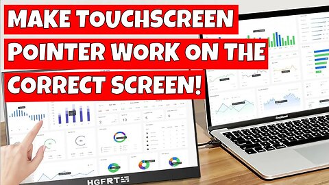 How To Setup Portable USB C Touchscreen Monitor Mouse Pointer Windows 10 11