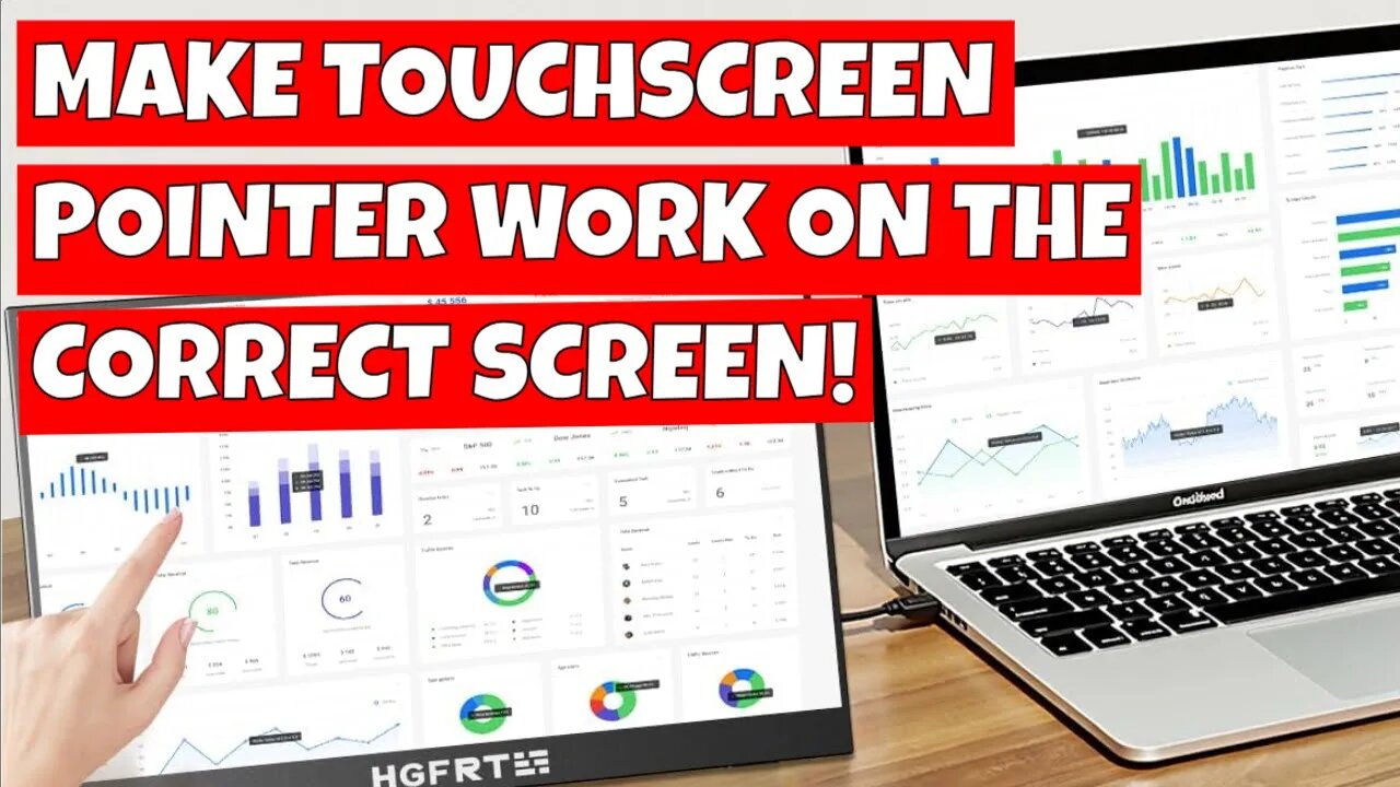 How To Setup Portable USB C Touchscreen Monitor Mouse Pointer Windows 10 11
