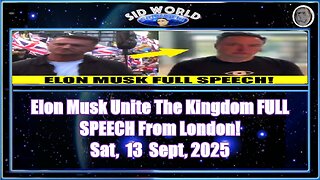 Elon Musk Unite The Kingdom FULL SPEECH From London!