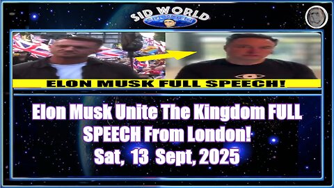 Elon Musk Unite The Kingdom FULL SPEECH From London!