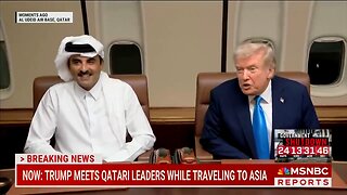 President Trump stopped in Qatar to meet with the Emir on his way to Malaysia, inside Air Force One