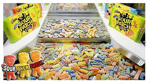 Coin Pusher FILLED With Sour Patch Kids!