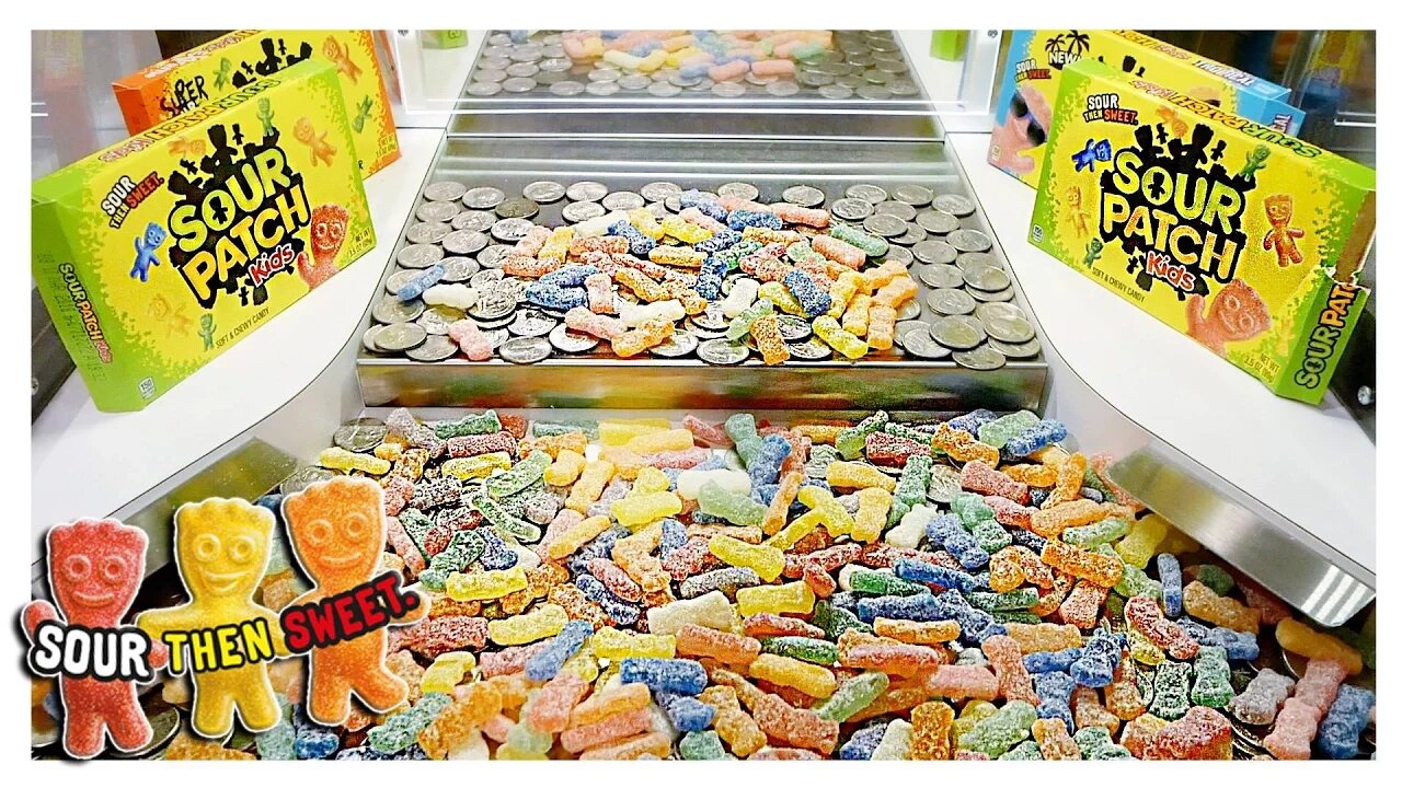 Coin Pusher FILLED With Sour Patch Kids!