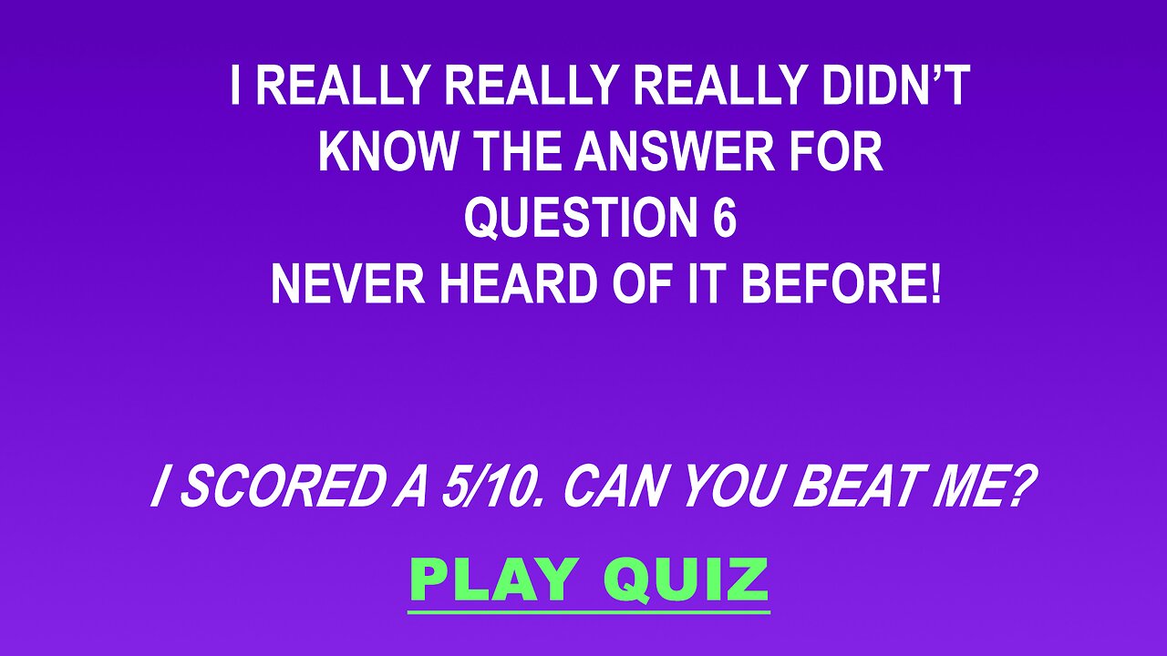 General Knowledge Quiz