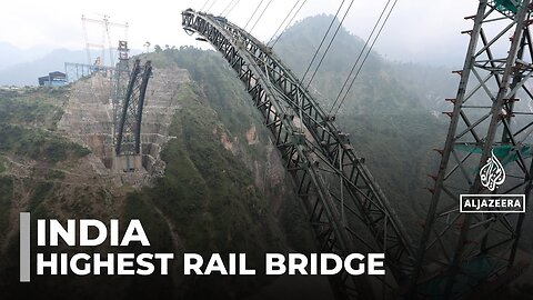 Modi inaugurates world_s highest rail bridge in Indian-administered Kashmir