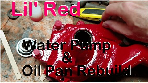 1959 Clark Clipper Fork Lift Restoration: Engine Mish-Mash! Water Pump & Oil Pan Restoration